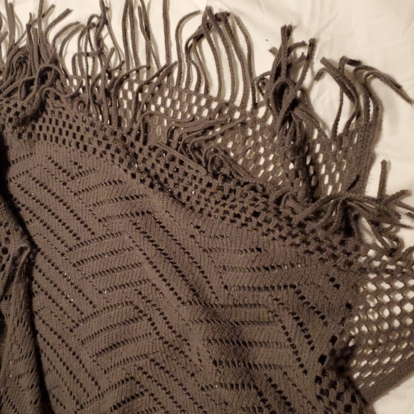 Crochet, gray poncho purchased from Zulily - Picture 3 of 4